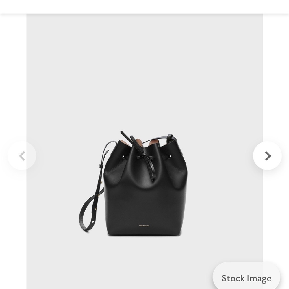 Mansur Gavriel Leather Bucket Bag in Black, Sz Lg - Picture 8 of 8